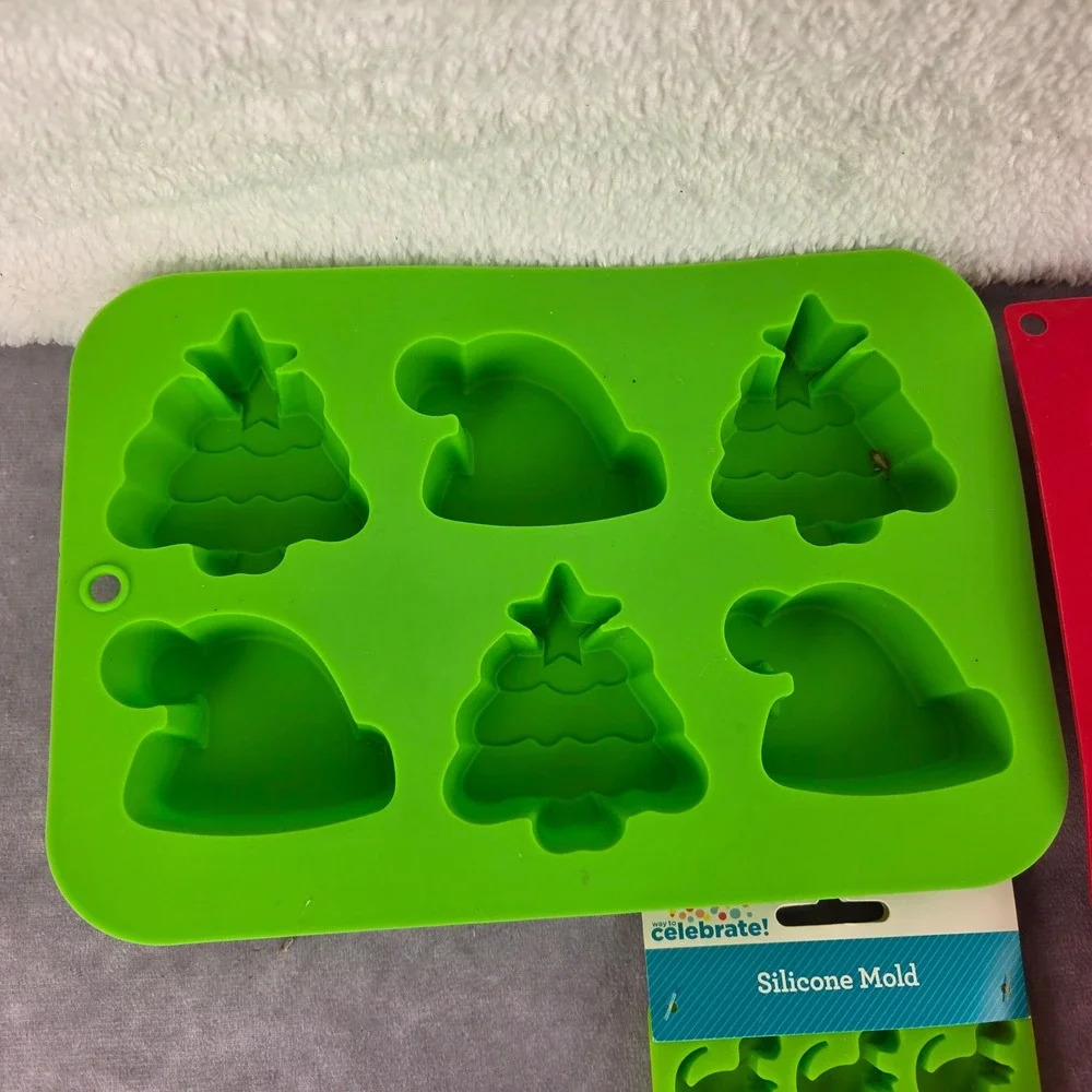 Way To Celebrate Silicone Molds Bundle Sphere Dinosaur Unicorn Christmas Set
